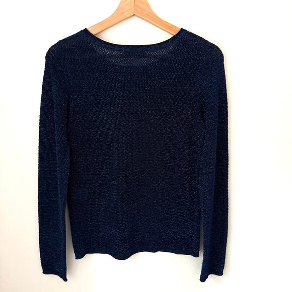 Maje Myrtille Metallic Henley Lurex Jumper Sweater Sz Small - Picture 5 of 5